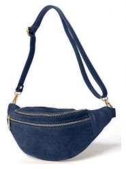 Anna Morellini Skórzana saszetka "Carola" w kolorze granatowym - 32 x 16 x 9,5 cm rozmiar: onesize. Niebieskie torby na ramię Anna Morellini, bez wzorów, z materiału, sportowe, przez ramię, bez dodatków. Za 217.99 zł.