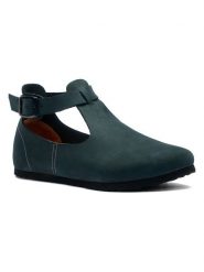 Comfortfusse Skórzane baleriny w kolorze granatowym rozmiar: 39. Niebieskie baleriny Comfortfüße, bez wzorów, z nubiku, bez obcasa. Za 308.18 zł.