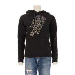 Damska czarna bluza z kapturem TNF. Czarne bluzy The North Face, l, bez wzorów, z materiału, z kapturem. Za 114.98 zł.