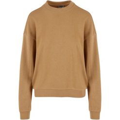 Bluza Damska Frotte Z Okrągłym Dekoltem Oversize. Brązowe bluzy Urban Classics, xl, bez wzorów, bez kaptura. Za 131.99 zł.