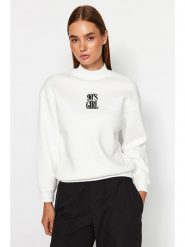 Trendyol Bluza w kolorze białym rozmiar: XL. Białe bluzy sportowe Trendyol, xl, bez wzorów, bez kaptura. Za 61.46 zł.