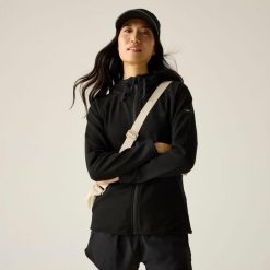 Damska bluza polarowa Nayna z kapturem i zamkiem błyskawicznym. Zielone bluzy Regatta, m, bez wzorów, z bawełny, z kapturem. Za 229.99 zł.
