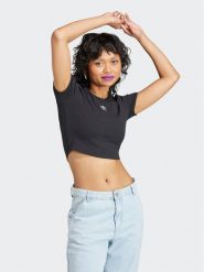 Adidas T-Shirt Essentials II8057 Czarny Slim Fit. Czarne t-shirty Adidas, l, bez wzorów, z bawełny, bez kołnierzyka, bez ramiączek. Za 89.99 zł.