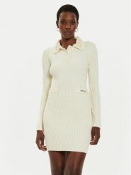 Pinko Sukienka dzianinowa York 104360 A27J Beżowy Regular Fit. Brązowe sukienki Pinko, xs, bez wzorów, z dzianiny, bez kołnierzyka, bez ramiączek. Za 619.99 zł.