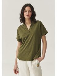 TATUUM Koszulka w kolorze khaki rozmiar: L. Brązowe bluzki Tatuum, l, bez wzorów, bez kołnierzyka, bez ramiączek. Za 114.17 zł.