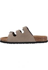 Sandały damskie Cruz Santa. Brązowe sandały CRUZ, bez wzorów, z materiału, eleganckie, bez obcasa, bez zapięcia. Za 186.90 zł.