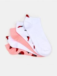 Bawełniane skarpetki z nadrukiem papryczek i pomidorów 5 pack - wielobarwny. Skarpety Sinsay, bez wzorów, z bawełny. Za 12.99 zł.