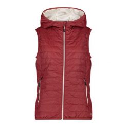 Kurtka bez rękawów z kapturem dla kobiet CMP. Czerwone kurtki narciarskie CMP, bez wzorów, z kapturem, narciarskie. W wyprzedaży za 320.35 zł.