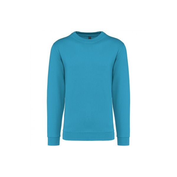 Bluza z okrągłym dekoltem Kariban. Niebieskie bluzy KARIBAN, s, bez wzorów, z bawełny, bez kaptura. Za 127.00 zł.