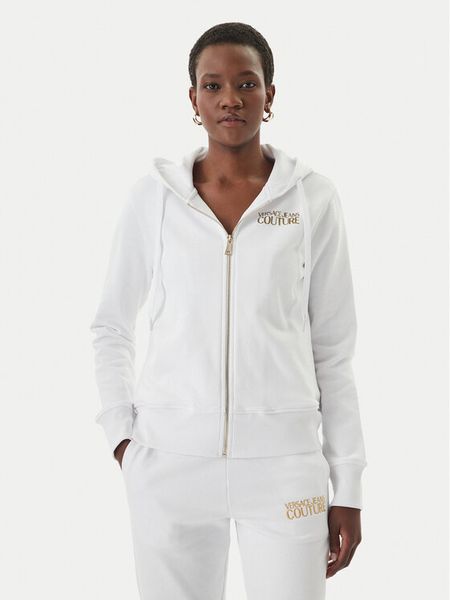 Versace Jeans Couture Bluza 80HAIT00 CF01T Biały Regular Fit. Białe bluzy Versace Jeans Couture, xl, bez wzorów, z bawełny, bez kaptura. Za 660.99 zł.