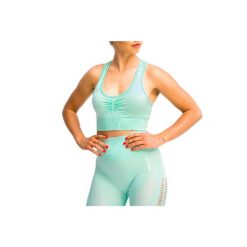 Biustonosz sportowy damski GymHero California Cute Bra. Zielone bielizna sportowa Gym Hero, m, bez wzorów. Za 89.99 zł.