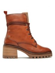 Pikolinos Botki W5D-8698C2 Brązowy. Brązowe botki Pikolinos, bez wzorów, ze skóry, bez obcasa, na słupku, bez zapięcia. Za 799.99 zł.