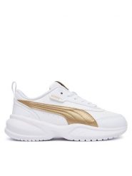 Puma Baleriny Cilia 2 Mode Metallic Glam 408272 01 Biały. Białe baleriny Puma, bez wzorów, ze skóry, bez obcasa. Za 299.99 zł.