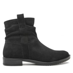 Botki Lasocki. Czarne botki Lasocki, bez wzorów, bez obcasa, na płaskiej podeszwie, bez zapięcia. Za 249.99 zł.