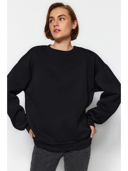 Trendyol Bluza w kolorze czarnym rozmiar: XS. Czarne bluzy Trendyol, xs, bez wzorów, z bawełny, bez kaptura. Za 89.47 zł.