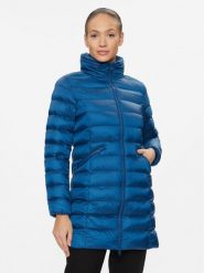 Tommy Hilfiger Płaszcz zimowy Global Stripe WW0WW39221 Niebieski Regular Fit. Niebieskie płaszcze TOMMY HILFIGER, na zimę, xxs, bez wzorów, z syntetyku, bez kaptura. Za 879.99 zł.