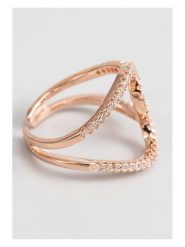 U.S. Polo Assn. Pozłacany pierścionek z kryształami rozmiar: onesize. Białe pierścionki U.S. Polo Assn., z kryształem, metalowe. Za 82.99 zł.