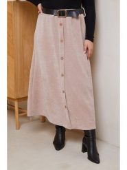 Curvy Lady Spódnica w kolorze beżowym rozmiar: 48/50. Brązowe spódnice Curvy Lady, bez wzorów, ze skóry, klasyczne, maxi. Za 121.99 zł.