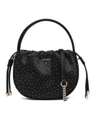 Guess Torebka Elsie Mini HWSR96 50750 Czarny. Czarne torebki klasyczne Guess, z aplikacjami, z materiału, bez dodatków. Za 589.99 zł.