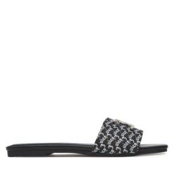 Klapki Juicy Couture. Czarne klapki Juicy Couture, bez wzorów, bez obcasa. Za 159.99 zł.
