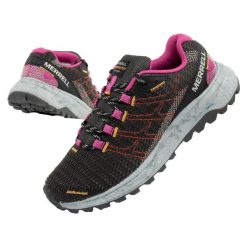 Buty sportowe damskie Merrell Fly Strike. Czarne obuwie sportowe Merrell, z materiału, bez zapięcia, trekkingowe. Za 269.00 zł.