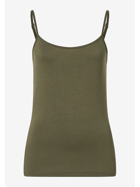 More & More Top w kolorze khaki rozmiar: 44. Brązowe topy More & More, bez wzorów, bez kołnierzyka, bez ramiączek. Za 33.52 zł.