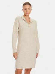 ONLY Sukienka dzianinowa Tokyo 15335831 Beżowy Relaxed Fit. Brązowe sukienki Only, m, bez wzorów, z dzianiny, bez kołnierzyka, bez ramiączek. Za 99.99 zł.