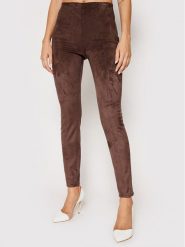 Guess Legginsy Maya W1YB90 WE0L0 Brązowy Slim Fit. Brązowe legginsy Guess, l, z aplikacjami, z syntetyku. Za 279.99 zł.