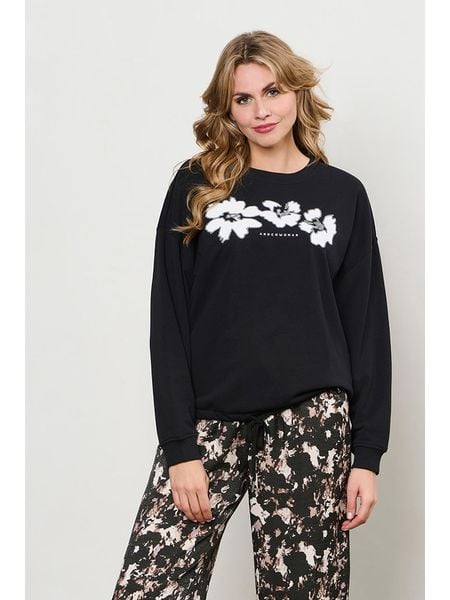 &Co Woman Bluza "Siena" w kolorze czarnym rozmiar: L. Czarne bluzy &Co Woman, l, bez wzorów, bez kaptura. Za 201.08 zł.