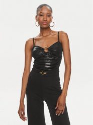 Just Cavalli Body 76PAM214 Czarny Skinny Fit. Czarne body Just Cavalli, bez wzorów, z syntetyku. Za 299.99 zł.