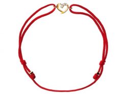 Bransoletka z cyrkoniami i elementami z żółtego złota - serce. Żółte bransoletki Apart, z cyrkonią, złote. Za 429.00 zł.