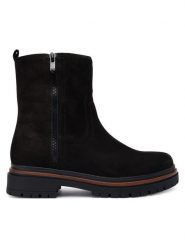 Caprice Botki 9-25401-45 Czarny. Czarne botki Caprice, bez wzorów, z nubiku, bez obcasa, na płaskiej podeszwie, bez zapięcia. Za 589.99 zł.