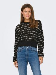 ONLY Sweter w kolorze beżowo-czarnym rozmiar: XL. Brązowe swetry Only, xl, bez wzorów, bez ramiączek. Za 52.79 zł.