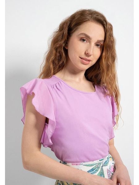 More & More Koszulka w kolorze jasnoróżowym rozmiar: 38. Różowe bluzki More & More, bez wzorów, z bawełny, bez kołnierzyka, bez ramiączek. Za 65.85 zł.