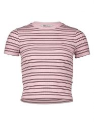 ONLY Koszulka w kolorze jasnoróżowo-bordowym rozmiar: S. Różowe bluzki Only, s, bez wzorów, prążkowane, bez kołnierzyka, bez ramiączek. Za 43.99 zł.