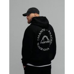 MANTO bluza z kapturem LABEL 25 OVERSIZE czarna. Czarne bluzy MANTO, bez wzorów, z kapturem. Za 299.00 zł.