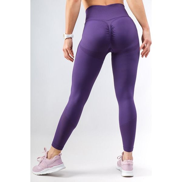 Legginsy bezszwowe damskie modelujące sylwetkę. Fioletowe legginsy 2SkIN, s, bez wzorów, z nylonu. Za 219.00 zł.