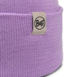 Czapka BUFF KNITTED BEANIE LILON GRAPE ICE. Fioletowe czapki Buff, bez wzorów, z materiału. Za 125.00 zł.