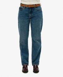 Superdry Jeansy Mid Rise Straight Leg z bawełny organicznej. Niebieskie jeansy Superdry, uniwersalny, bez wzorów. Za 438.50 zł.