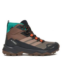 Trekkingi adidas. Brązowe trekkingi Adidas, z gore-texu, trekkingowe. Za 699.99 zł.