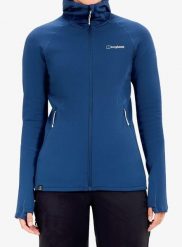 Bluza rozpinana damska Berghaus Kinetic Powerstretch Hoody Af. Niebieskie bluzy Berghaus, s, bez wzorów, z dzianiny, bez kaptura. Za 659.99 zł.