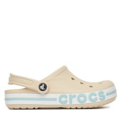 Klapki Crocs. Brązowe klapki Crocs, bez wzorów, bez obcasa. Za 229.99 zł.