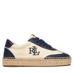 Espadryle LAUREN RALPH LAUREN. Białe espadryle Lauren Ralph Lauren, bez wzorów, bez obcasa, bez zapięcia. Za 729.99 zł.