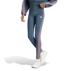Legginsy fitness damskie ADIDAS. Czerwone legginsy Adidas, s, bez wzorów, z bawełny, z podwyższonym stanem. W wyprzedaży za 69.99 zł.