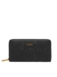 Liu Jo Portfel AF6170 E1139 Czarny. Czarne portfele Liu Jo, bez wzorów, ze skóry. Za 249.99 zł.
