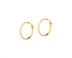 Złote kolczyki - koła, 23 mm. Żółte kolczyki Apart, złote. Za 699.00 zł.