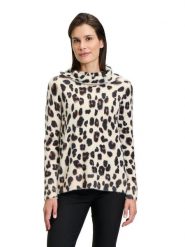 Betty Barclay Sweter w kolorze kremowo-czarnym rozmiar: 36. Brązowe swetry Betty Barclay, bez wzorów, ze splotem, bez ramiączek. Za 130.99 zł.