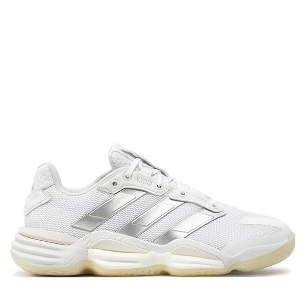 Buty halowe adidas. Białe obuwie sportowe Adidas, bez zapięcia. Za 489.99 zł.