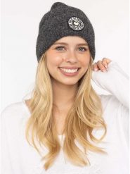 Zwillingsherz Czapka "Wild at Heart" w kolorze antracytowym rozmiar: onesize. Czarne czapki Zwillingsherz, bez wzorów, z materiału. Za 148.61 zł.