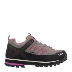 Damskie buty trekkingowe górskie ze skóry zamszowej VIBRAM CMP MOON LOW. Czarne trekkingi CMP, ze skóry. W wyprzedaży za 449.99 zł.